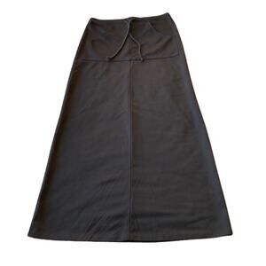 Tracy Evans Vintage 90s Maxi Skirt 11 Black Modest Sporty USA